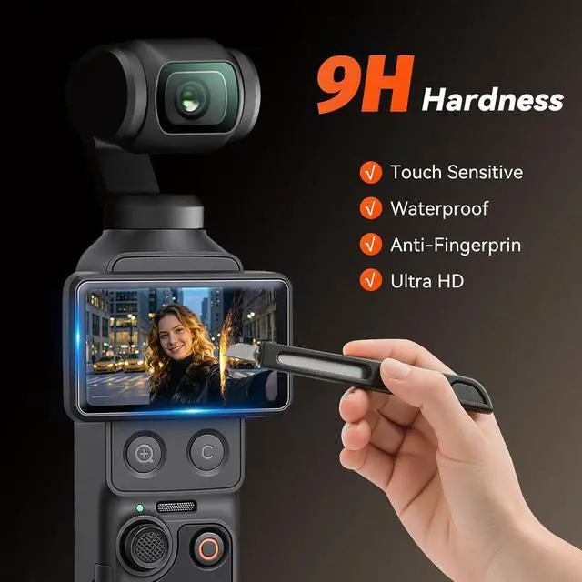 Alt view image 5 of 7 - Silicone Case Compatible with DJI OSMO Pocket 4, Pocket4 Accessories Soft Skin Protective Cover Combo with Tempered Glass Lens Screen Protectors, Silicone Base Stand, Black