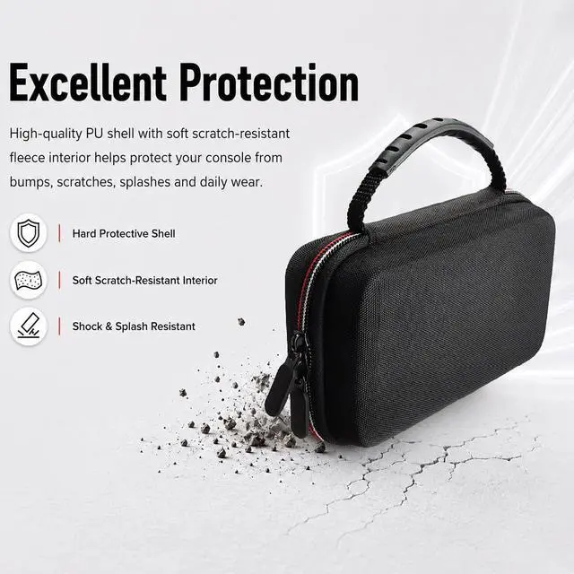 Alt view image 5 of 7 - Carrying Case for 3DSXL Protective Carrying Bag with 16 Game Card Slots, Hard Protective Shell Travel Case for 3DSXL NEW 3DSXL/LL