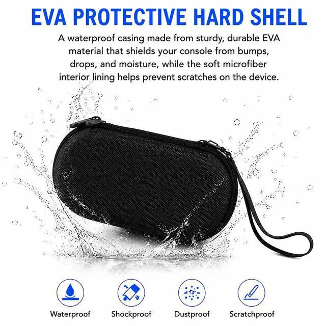 Alt view image 5 of 7 - Carrying Case Compatible for PS Vita 1000, PS Vita 2000, PSP 3000 with Cover. EVA Hard Travel Carring Cover with 10 Game Slots, Protective Gaming Case with Enough Room