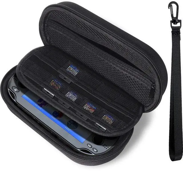 Main image of Carrying Case Compatible for PS Vita 1000, PS Vita 2000, PSP 3000 with Cover. EVA Hard Travel Carring Cover with 10 Game Slots, Protective Gaming Case with Enough Room
