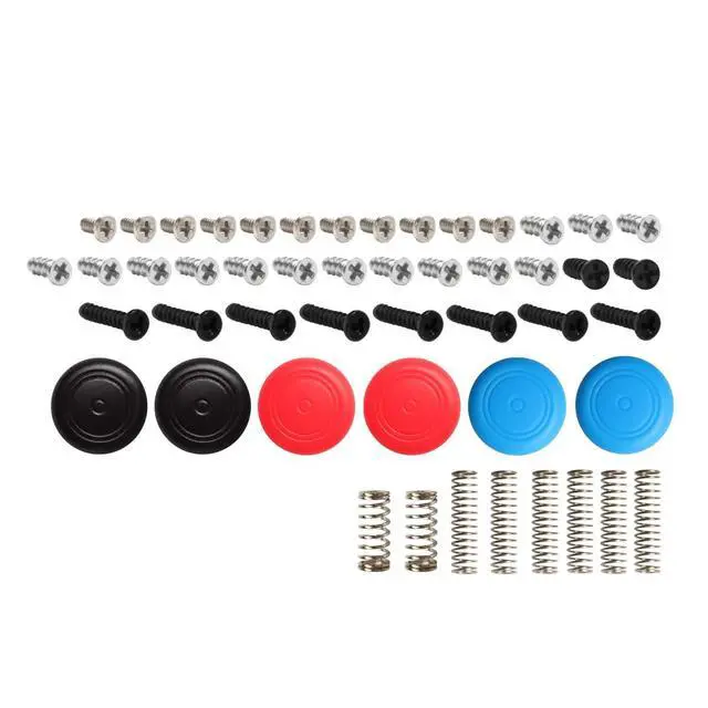 Alt view image 3 of 5 - 4 Pack Joystick Analog Thumb Stick for Nintendo Switch Joy Con Controller Joycon Repair Kit with Flex Cable Screws Springs Thumbstick Grips Repair Tools