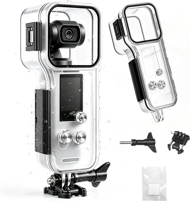 Main image of BONAEVER OSMO Pocket 4 Dive Case,Waterproof Case for DJI Osmo Pocket 4 Camera, 50M Dive Shield for Underwater Filming, Diving, Swimming, Waterproof and dustproof with Adapter Mounting Bracket