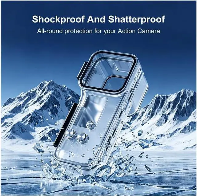 Alt view image 2 of 7 - BONAEVER OSMO Pocket 4 Dive Case,Waterproof Case for DJI Osmo Pocket 4 Camera, 50M Dive Shield for Underwater Filming, Diving, Swimming, Waterproof and dustproof with Adapter Mounting Bracket