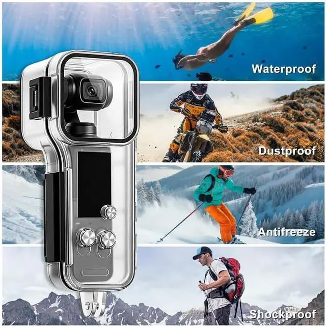 Alt view image 5 of 7 - BONAEVER OSMO Pocket 4 Dive Case,Waterproof Case for DJI Osmo Pocket 4 Camera, 50M Dive Shield for Underwater Filming, Diving, Swimming, Waterproof and dustproof with Adapter Mounting Bracket