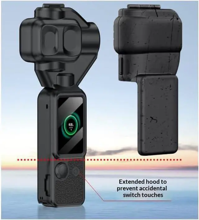 Alt view image 7 of 7 - Protective Cover Lens Cap Hard Case for DJI Osmo Pocket 4P / Pocket 4 Pro (Orange)