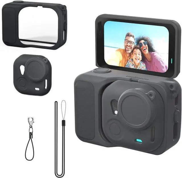 Main image of Silicone Cover Set for Insta360 Go Ultra Camera, Anti-Loss Strap/Lanyard/Slicone case for The Action pod/Silicone Cover for The Camera Go Ultra