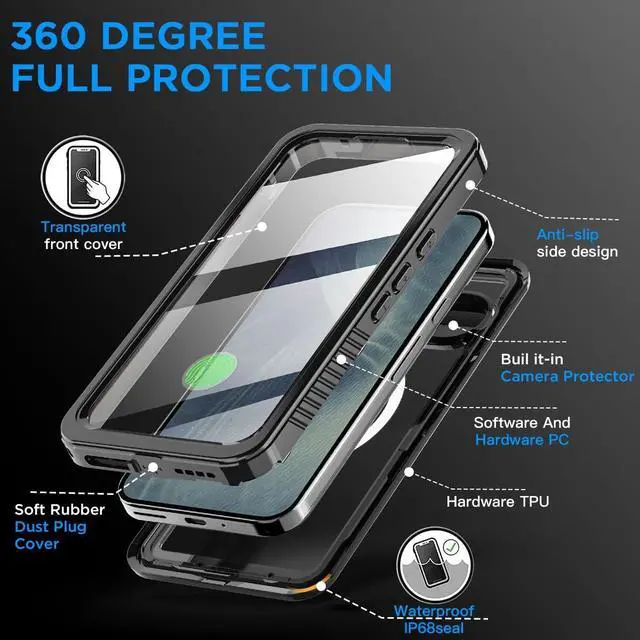 Alt view image 6 of 7 - Waterproof Case for Google Pixel 11 Pro XL Clear with MagSafe 2026 Snowproof,Dustproof and Shockproof, IP68 360 Full Body Protection Fully Sealed Underwater Cover for Pixel 11 Pro XL