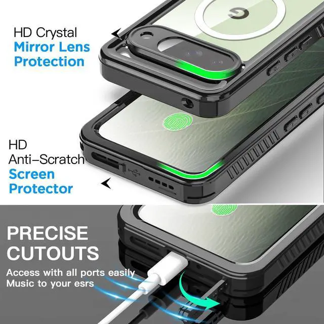 Alt view image 6 of 7 - Waterproof Case for Google Pixel 11 Pro with MagSafe 2026 | Snowproof,Dustproof and Shockproof,IP68 Real 360 Full Body Protection Fully Sealed Underwater Cover for Google Pixel 11 Pro