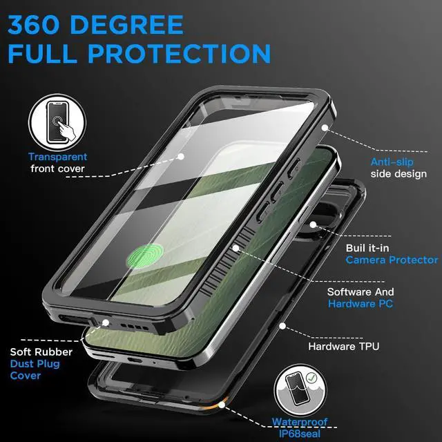 Alt view image 6 of 7 - Waterproof Case for Google Pixel 11 Pro with Built-in Screen Protector | Clear Water Proof Shockproof Dustproof Snowproof Full Body Rugged Transparent Underwater Phone Cover with Lanyard