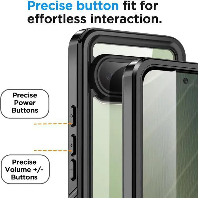 Alt view image 7 of 7 - Waterproof Case for Google Pixel 11 Pro with Built-in Screen Protector | Clear Water Proof Shockproof Dustproof Snowproof Full Body Rugged Transparent Underwater Phone Cover with Lanyard