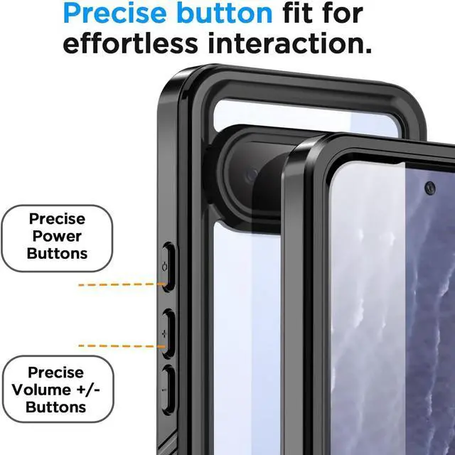 Alt view image 7 of 7 - Waterproof Case for Google Pixel 11 with Built-in Screen Protector | Clear Water Proof Shockproof Dustproof Snowproof Full Body Rugged Transparent Underwater Phone Cover with Lanyard
