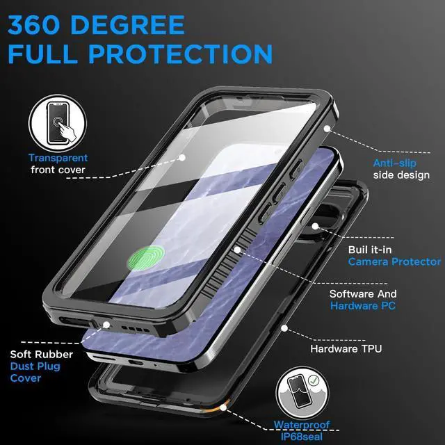 Alt view image 6 of 7 - Waterproof Case for Google Pixel 11 with Built-in Screen Protector | Clear Water Proof Shockproof Dustproof Snowproof Full Body Rugged Transparent Underwater Phone Cover with Lanyard