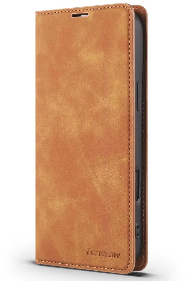 Alt view image 5 of 7 - Case for iPhone 18 Pro / iPhone 17 Pro, Premium PU Leather Phone Cover with Card Holder Stand, Shockproof Flip Wallet Cover Brown
