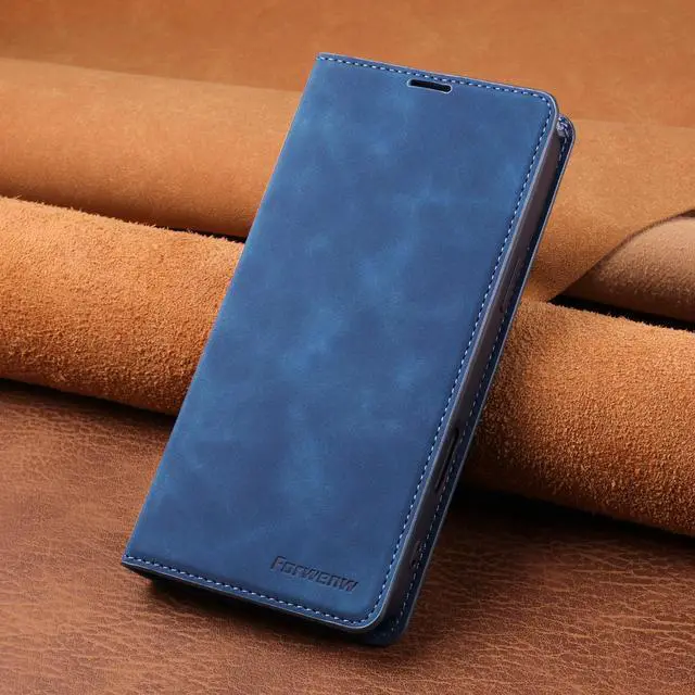 Alt view image 5 of 7 - Case for iPhone 18 Pro / iPhone 17 Pro, Premium PU Leather Phone Cover with Card Holder Stand, Shockproof Flip Wallet Cover Blue