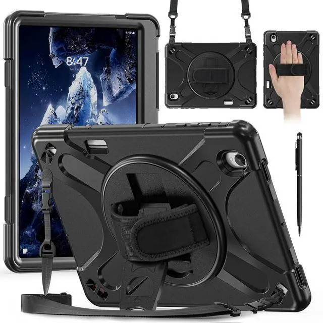 Main image of Case for Samsung Galaxy Tab S12 Plus 12.4 inch 2026 SM-X840 SM-X846N SM-X848U SM-X846B SM-X846E Shockproof Cover with Rotating Stand/Shoulder Strap/Universal Stylus Pen
