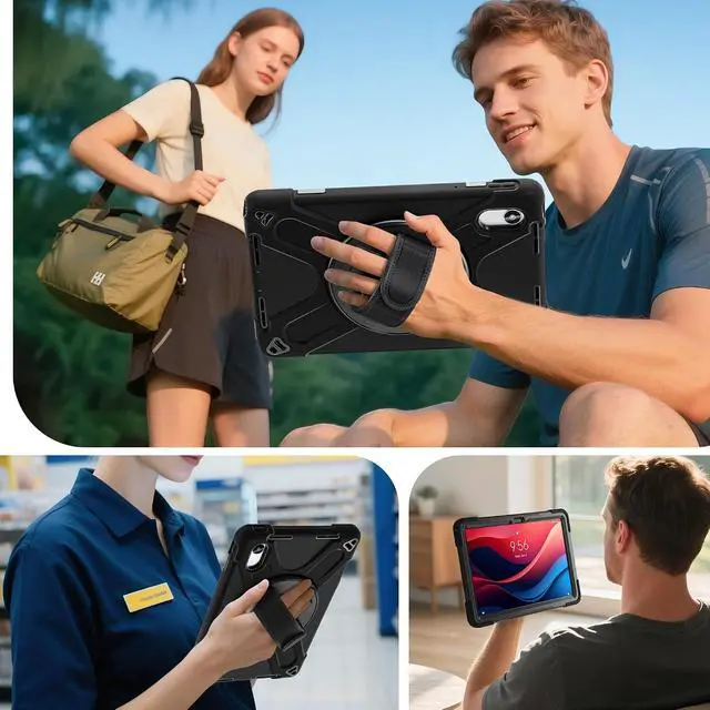 Alt view image 4 of 7 - Case for Lenovo Idea Tab 11 inch 2025/Tab M11 2024/K11 11"/Motorola Moto Pad 2026/Moto Pad 60 Neo Protective Cover with S Pen Holder Stand Hand/Shoulder Strap/Universal Stylus Pen