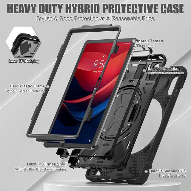 Alt view image 7 of 7 - Case for Lenovo Idea Tab 11 inch 2025/Tab M11 2024/K11 11"/Motorola Moto Pad 2026/Moto Pad 60 Neo Protective Cover with S Pen Holder Stand Hand/Shoulder Strap/Universal Stylus Pen