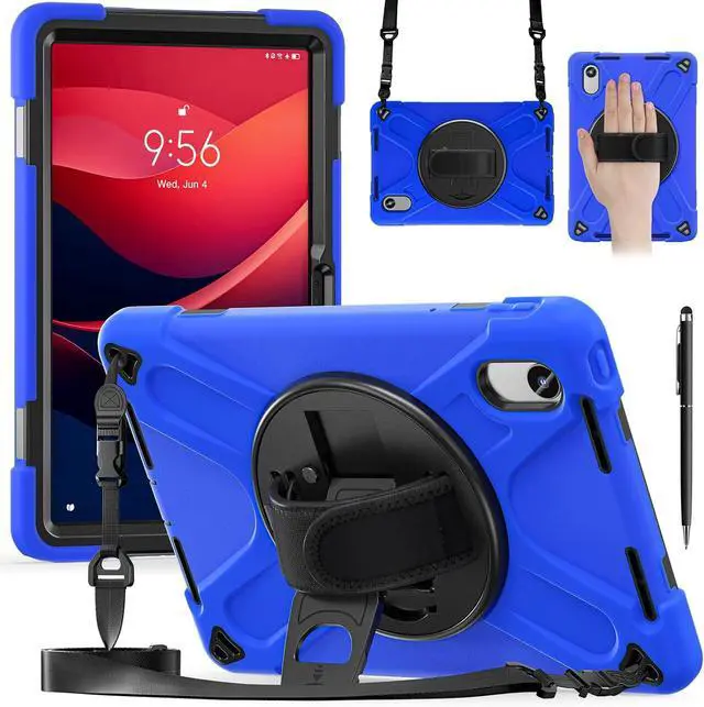 Main image of Case for Lenovo Idea Tab 11 inch 2025/Tab M11 2024/K11 11"/Motorola Moto Pad 2026/Moto Pad 60 Neo Protective Cover with S Pen Holder Stand Hand/Shoulder Strap/Universal Stylus Pen Blue