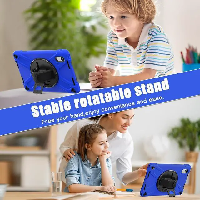 Alt view image 3 of 7 - Case for Lenovo Idea Tab 11 inch 2025/Tab M11 2024/K11 11"/Motorola Moto Pad 2026/Moto Pad 60 Neo Protective Cover with S Pen Holder Stand Hand/Shoulder Strap/Universal Stylus Pen Blue