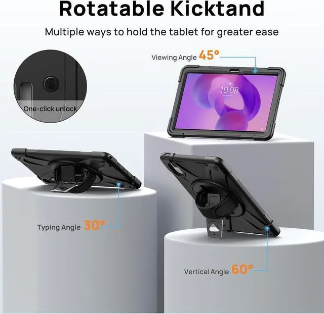 Alt view image 3 of 7 - Case for Lenovo Idea Tab 11 inch 2025/Tab M11 2024/K11 11"/Motorola Moto Pad 2026/Moto Pad 60 Neo Protective Cover with S Pen Holder Stand Hand/Shoulder Strap/Screen Protector/Universal Stylus Pen