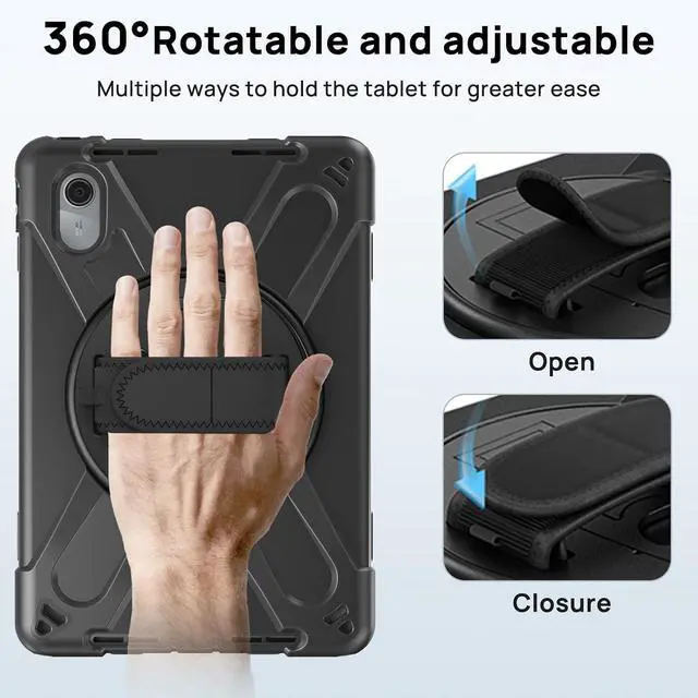 Alt view image 4 of 7 - Case for Lenovo Idea Tab 11 inch 2025/Tab M11 2024/K11 11"/Motorola Moto Pad 2026/Moto Pad 60 Neo Protective Cover with S Pen Holder Stand Hand/Shoulder Strap/Screen Protector/Universal Stylus Pen