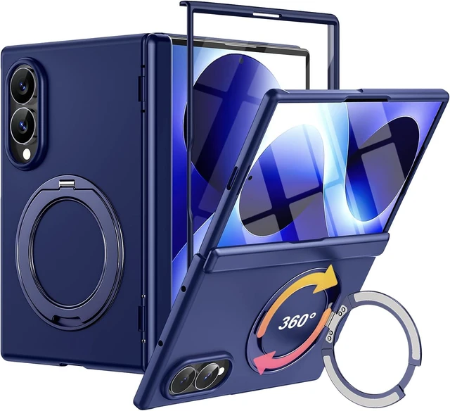 Main image of Case for Samsung Galaxy Z Fold 8 with Built-in Screen Protector,360 Spin Magnetic Stand, Fit for MagSafe, MIL-Grade Hinge Protection 360 Kickstand & Ring Holder Slim Dropproof Case for Z Fold 8, Black