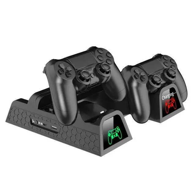 Alt view image 4 of 7 - PS4 Stand for PlayStation 4 Console, Cooling Station for PS4 Slim/Pro/PlayStation 4 Consoles, Pro Vertical Stand with 12 Game Slots