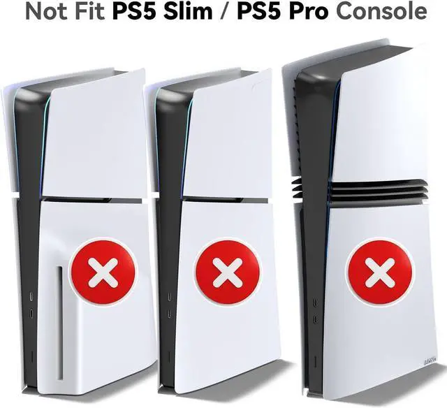 Alt view image 2 of 7 - PS5 Horizontal Stand and Cooling Station with 3-Level Cooling Fan, Dual PS5 Controller Charger for PlayStation 5 Controller, Horizontal PS 5 Cooling Stand(Not for PS 5 Slim/Pro)