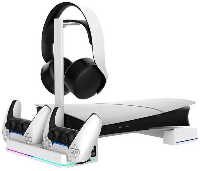 Main image of Multi-Functional Horizontal Stand for PS5 Slim/Pro Console with Dazzling RGB Colors Equipped with 3 Cooling Fans