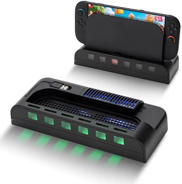 Main image of Cooling Dock for Switch 2 with Card Slots USB Expansion RGB