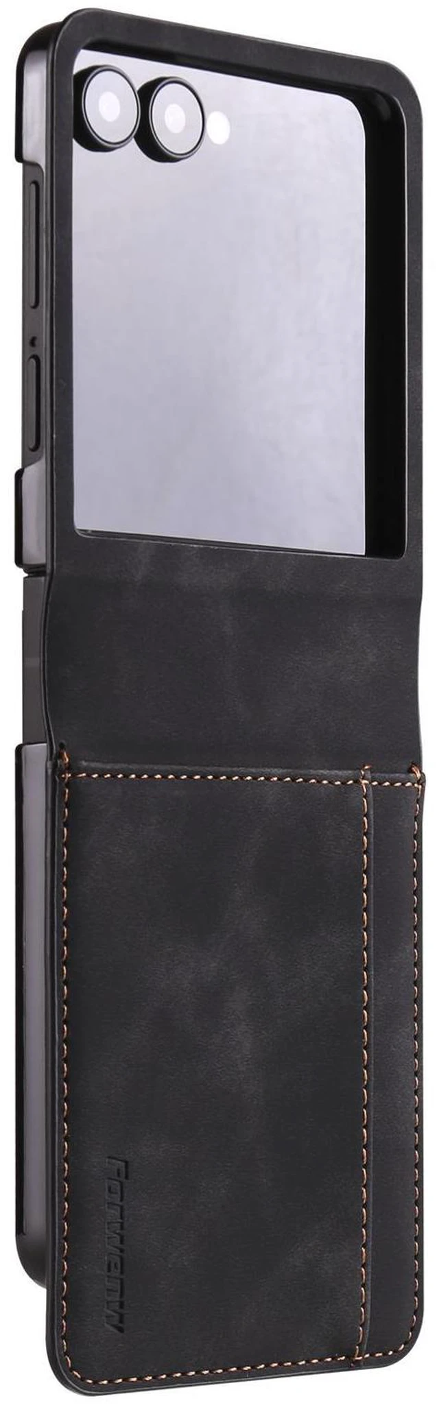 Main image of Case for Samsung Galaxy Z Flip 8 Premium PU Leather Phone Cover with Card Holder Stand, Shockproof Flip Wallet Cover