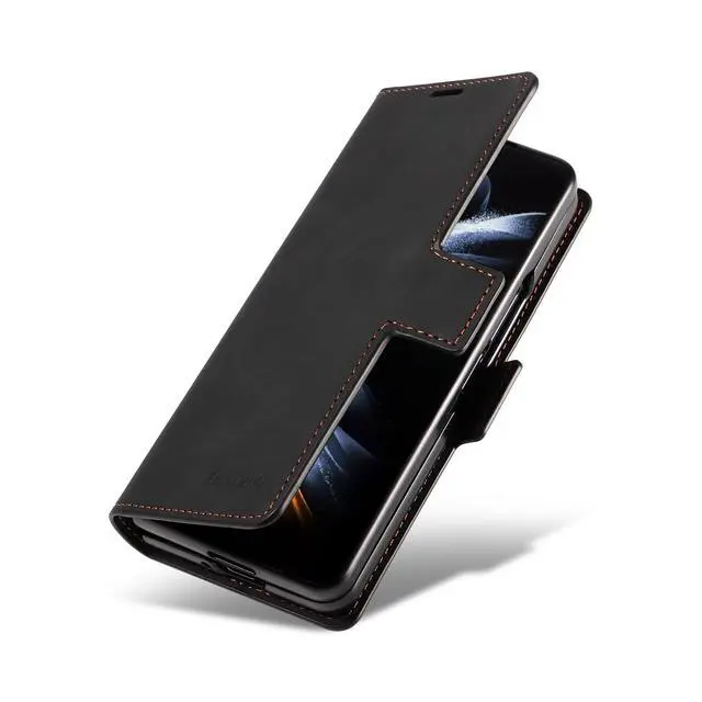 Alt view image 5 of 7 - Case for Samsung Galaxy Z Fold 8 Ultra Premium PU Leather Phone Cover with Card Holder Stand, Shockproof Flip Wallet Cover
