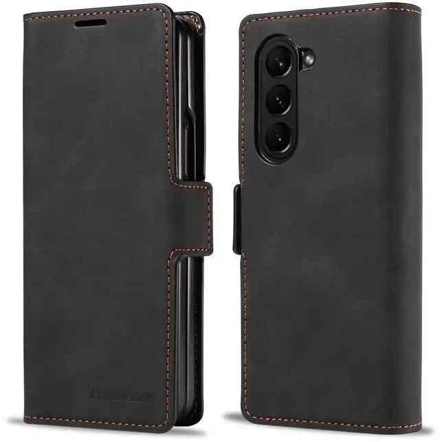 Main image of Case for Samsung Galaxy Z Fold 8 Ultra Premium PU Leather Phone Cover with Card Holder Stand, Shockproof Flip Wallet Cover