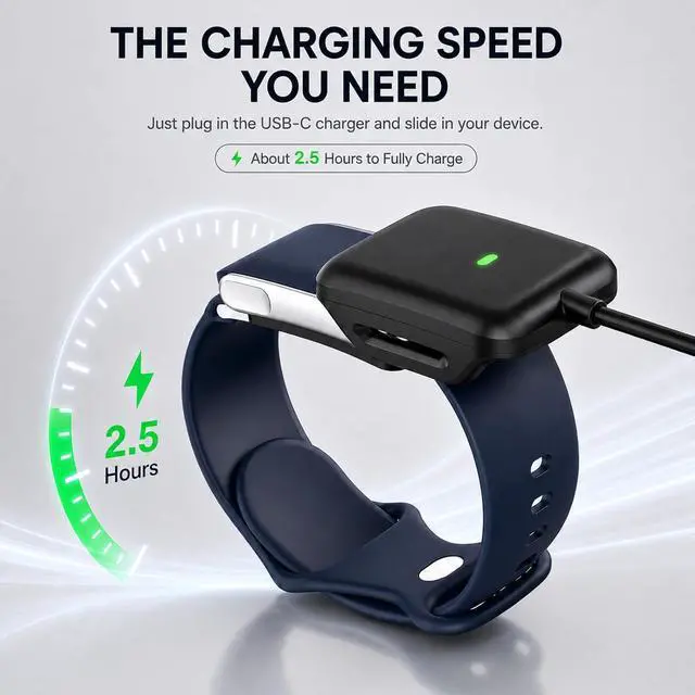 Alt view image 6 of 7 - USB Charger Compatible with Whoop 5.0 One, Peak, Life/Whoop MG Basic Charger, 3.3 Ft/1m USB-A Portable Charging Cable for Whoop 5.0/MG, Not Compatible with WHOOP4.0