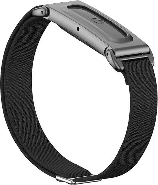 Main image of Nylon Band for Google Fitbit Air, Soft Stretchy Superknit Nylon Band Metal Case Anti-Sweat Sport Replacement Breathable Woven Wristband Bumper Case for Fitbit Air for Women Men Black