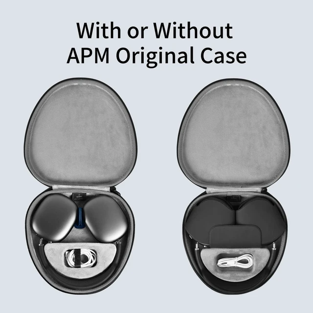 Alt view image 5 of 6 - Case for AirPods Max 2 / AirPods Max with Sleep Mode, Airpod Max Accessories for Apple Headphones | Ultra-Slim Travel Carrying Case | Portable Storage Bag for AirPods Max 1st & 2nd Gen 2026 2024 2020