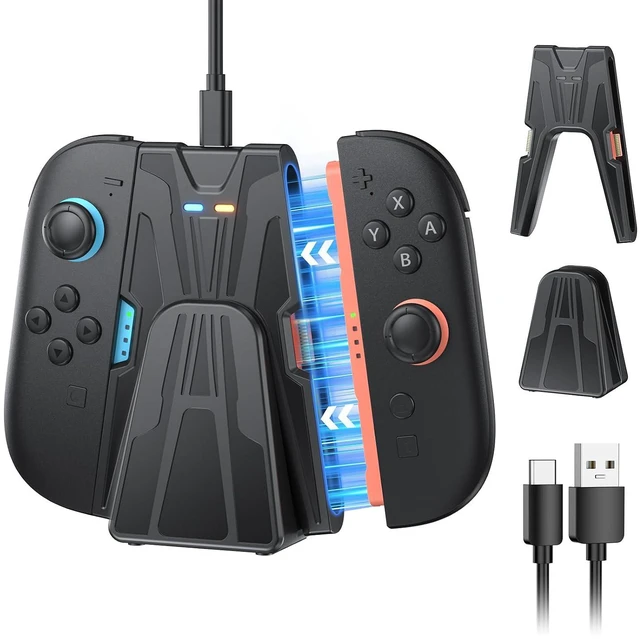 Main image of Charging Grip for Nintendo Switch 2 Joy-Con with Dock Strong Magnetic Controller Stand, Play While Charging, Ergonomic Design, LED Indicator & Independent Storage/Display Stand
