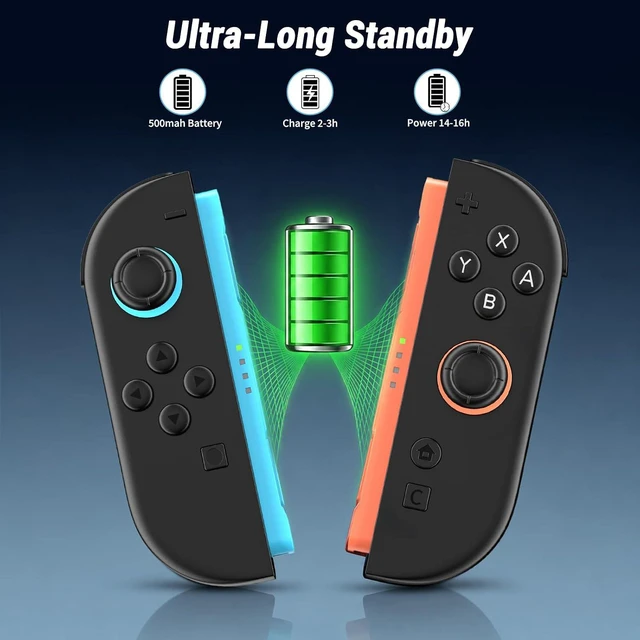 Alt view image 5 of 6 - Wireless Controllers for Switch 2 Console, Left and Right Split Controllers with Magnetic Attachment, Mouse Operation, HD Rumble, Wake-up and Screenshot