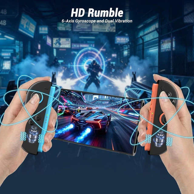 Alt view image 4 of 6 - Wireless Controllers for Switch 2 Console, Left and Right Split Controllers with Magnetic Attachment, Mouse Operation, HD Rumble, Wake-up and Screenshot