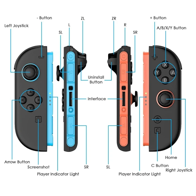 Alt view image 4 of 7 - Controller Compatible with Nintendo Switch 2 Controller, Replacement for Switch 2 Controller Support Mouse Mode /Rumble/Motion Controls/Gamechat