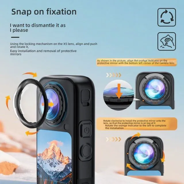 Alt view image 5 of 7 - Premium Lens Guard for Insta 360 X6 + 2 Pack Screen Protector for Insta360 X6, 9H Transparency Tempered Glass Film Lens Cover for Insta360 X6 Protective Bundle Anti-scratch Accessories