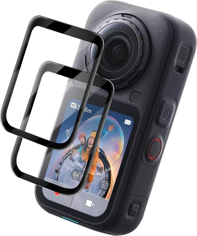 Main image of 2 Pack Tempered Glass Screen Protector for Insta360 X6, 9H Hardness Anti-Scratch Anti-Bubble HD Clear Film, Durable Camera Accessory for Insta 360 X6