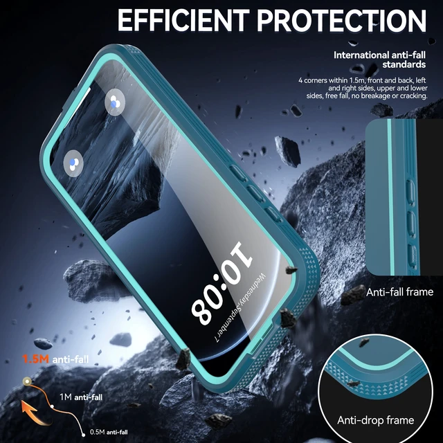Alt view image 3 of 7 - Waterproof Case for iPhone 18 Pro Max / 17 Pro Max Compatible with MagSafe, Magnetic Waterproof Full Body IP68 Underwater Case Built-in Screen Protector Military Grade Shockproof Cover for Men Women