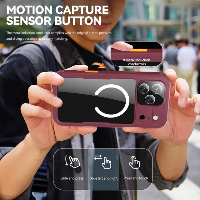 Alt view image 7 of 7 - Waterproof Case for iPhone 18 Pro Max / 17 Pro Max Compatible with MagSafe, Magnetic Waterproof Full Body IP68 Underwater Case Built-in Screen Protector Military Grade Shockproof Cover for Men Women