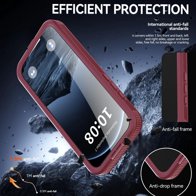 Alt view image 2 of 7 - Waterproof Case for iPhone 18 Pro Max / 17 Pro Max Compatible with MagSafe, Magnetic Waterproof Full Body IP68 Underwater Case Built-in Screen Protector Military Grade Shockproof Cover for Men Women