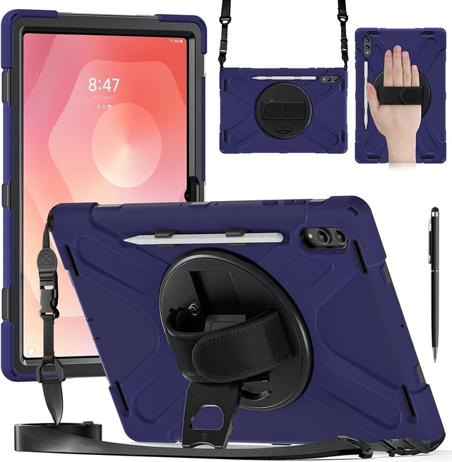 Main image of Case for Samsung Galaxy Tab S12 Ultra / S11 Ultra 14.6" 2026 2025, Full-Body Drop Protective Case with Screen Protector, Pen Holder, 360° Rotate Hand Strap & Stand,Shoulder Strap, Universal Stylus Pen