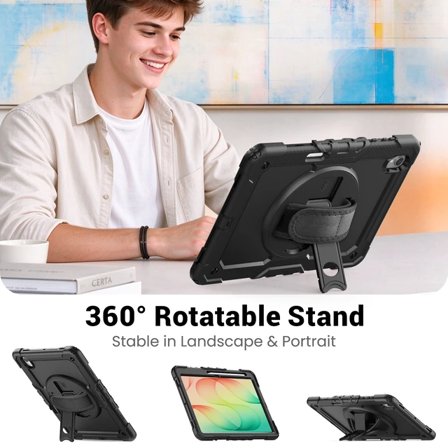 Alt view image 3 of 7 - Case for Samsung Galaxy Tab S12 Plus Case 12.6 inch 2026, Heavy Duty Shockproof Cover with Built-in Screen Protector, S Pen Holder, Universal Stylus Pen