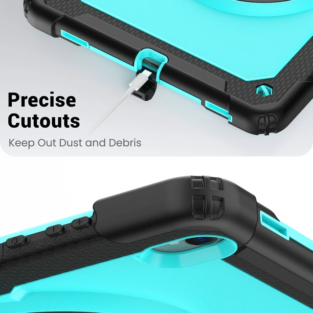 Alt view image 4 of 7 - Case for Samsung Galaxy Tab S12 Plus Case 12.6 inch 2026, Heavy Duty Shockproof Cover with Built-in Screen Protector, S Pen Holder, Universal Stylus Pen Light Blue