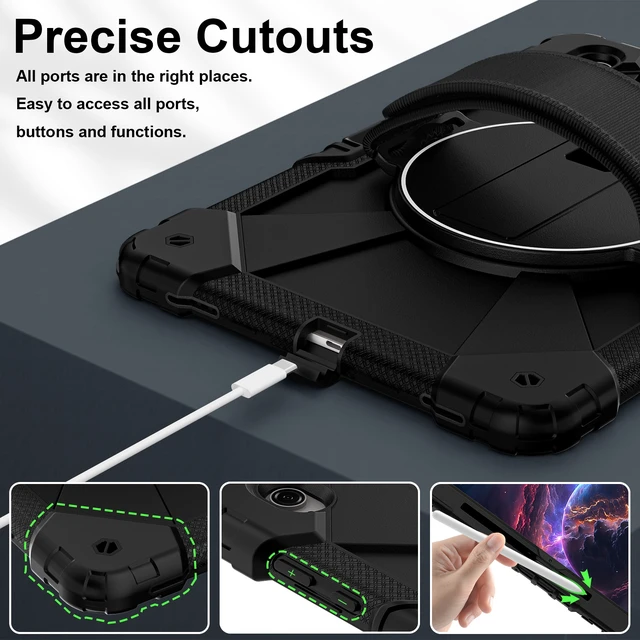 Alt view image 5 of 7 - Case for Samsung Galaxy Tab S12 Plus / S12+ 12.6 inch 2026, Heavy Duty Shockproof Cover with S Pen Holder, Universal Stylus Pen