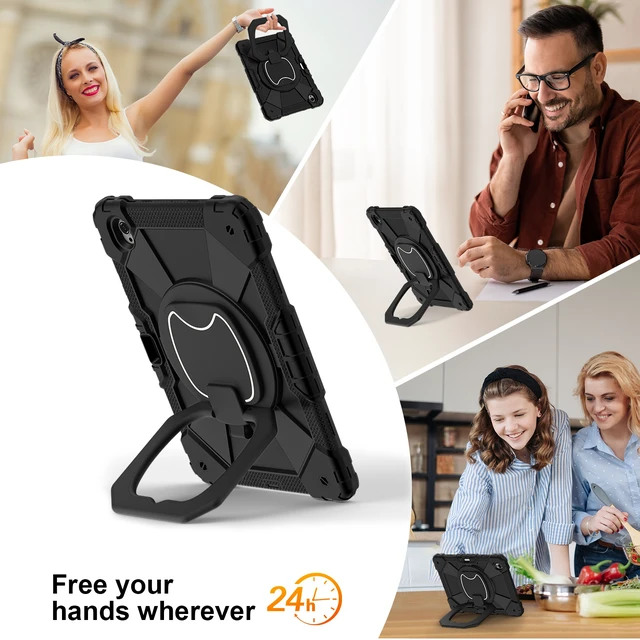 Alt view image 5 of 7 - Case for Samsung Galaxy Tab S12 Plus 12.6 inch 2026, Shockproof Heavy Duty Full Body Protective Cover with Hand Strap & Kickstand, Shoulder Strap, S Pen Holder